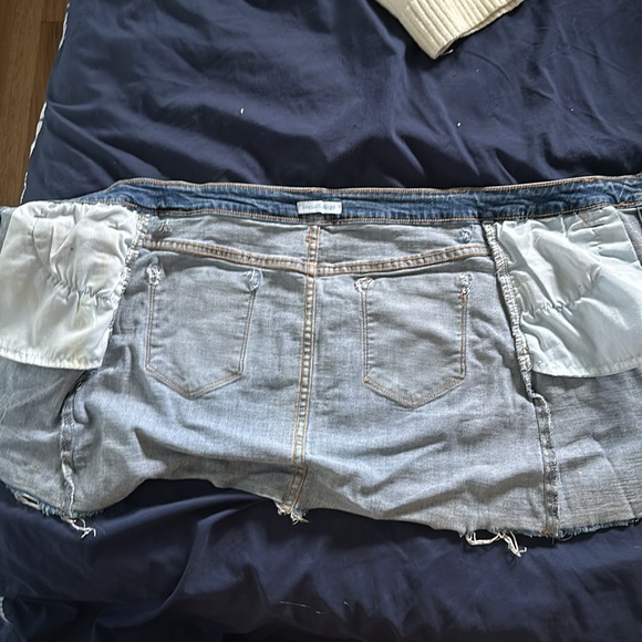 Jean skirt, button up. - Picture 3 of 4